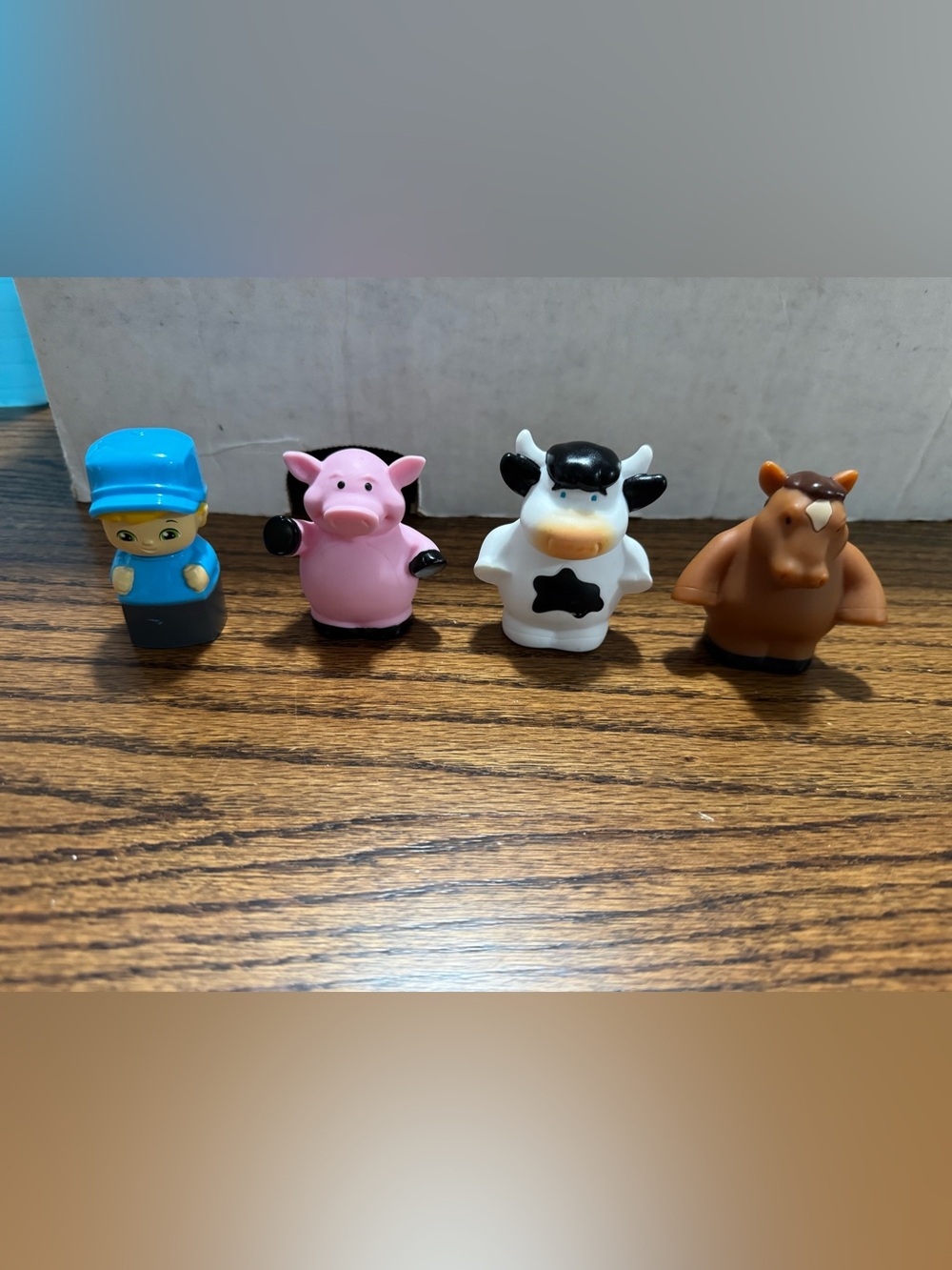 Tomy Kids Farm Animal Toy Set - Pink Pig & White Cow